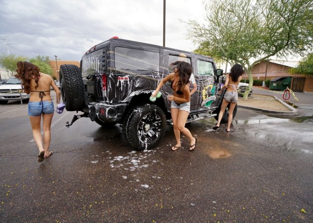 Charity Bikini Car wash photos